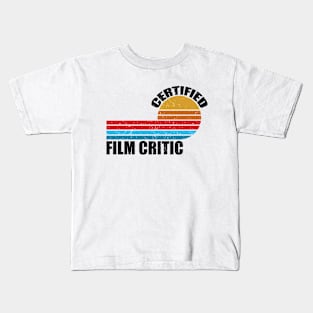 certified film critic vintage retro job title Kids T-Shirt